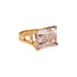 morganite tranquility cocktail ring with pretty bridge band <span class='visuallyhidden'>Call, text 323-404-2959 for shopping help.</span>